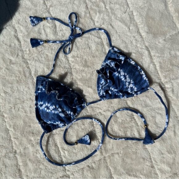 Victoria's Secret | Flounce Teeny Triangle Bikini Inkblot | Size Medium - Picture 2 of 11